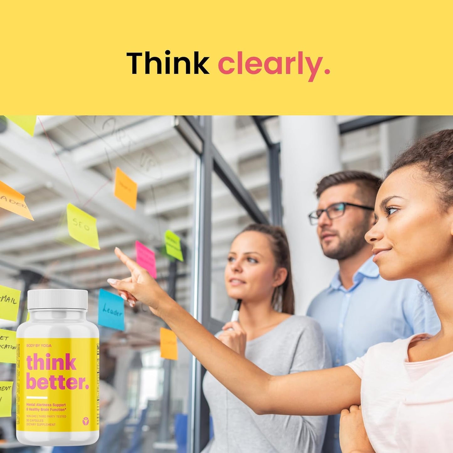 Caffeine-Free Brain Fog Supplements for Memory and Focus - Natural Nootropic for Men and Women to Improve Energy and Clarity