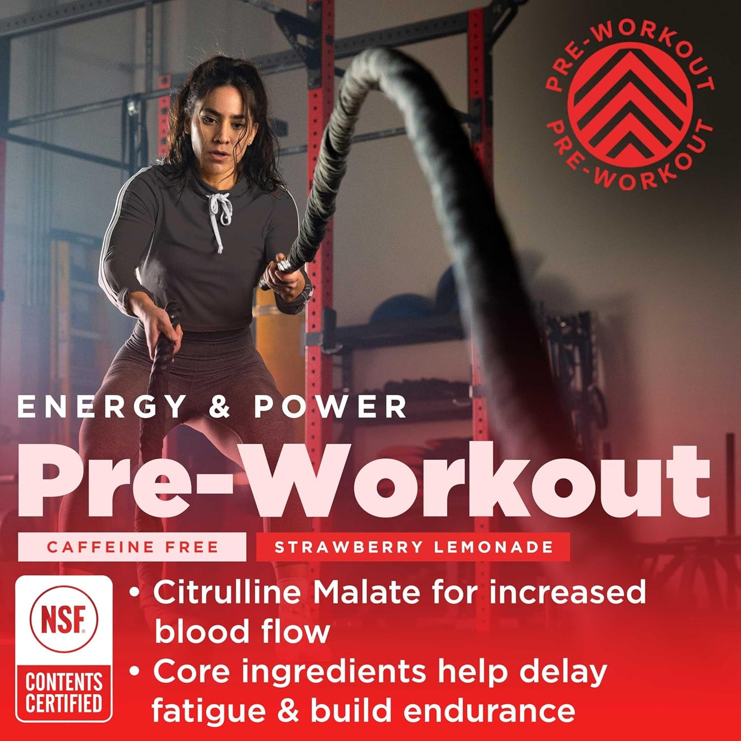 Caffeine-Free Gnarly Nutrition Preworkout & BCAAs Bundle - Strawberry Lemonade & Berry Lemonade (25.4oz)