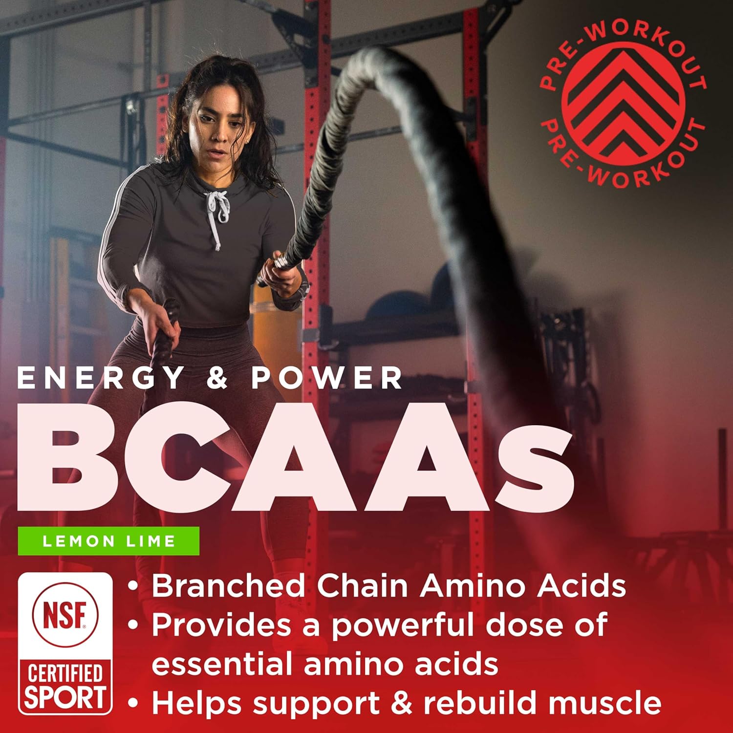 Caffeine-Free Gnarly Preworkout Strawberry Lemonade with BCAAs Lemon Lime - 25.4oz Pack