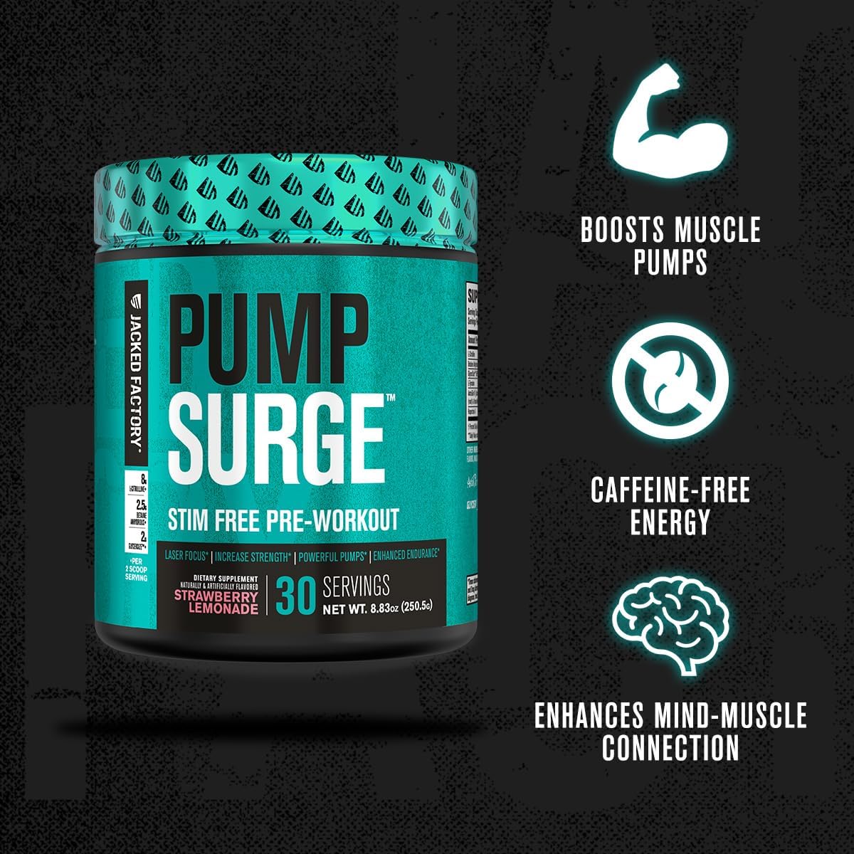 Caffeine-Free Pre Workout for Men & Women - Nootropic Booster & Stim-Free - Enhanced Focus - 30 Servings, Cherry Limeade