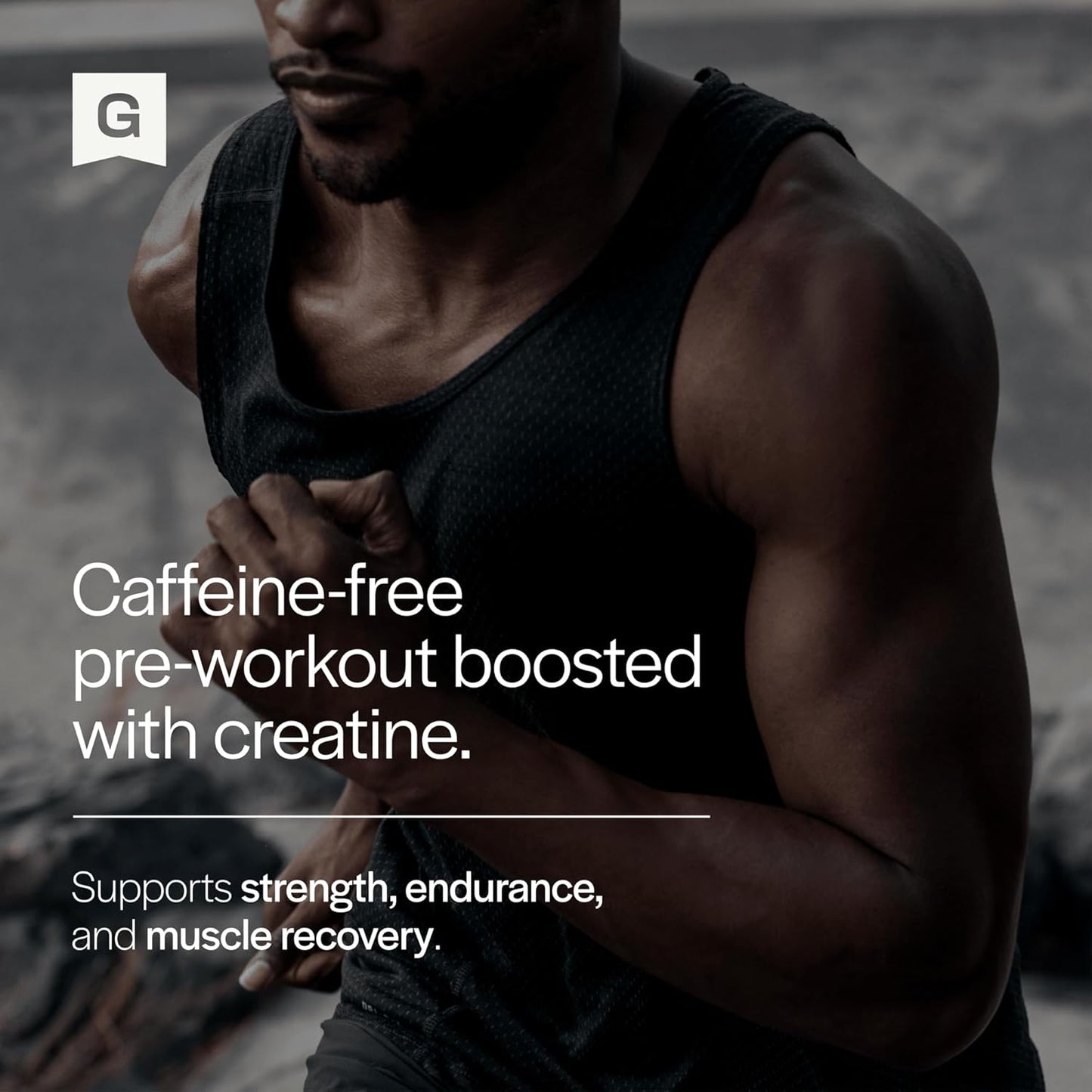 Caffeine-Free Pre Workout Powder with Creatine & BCAA's, Energy & Muscle Support, Strawberry Lemonade - 14 Servings