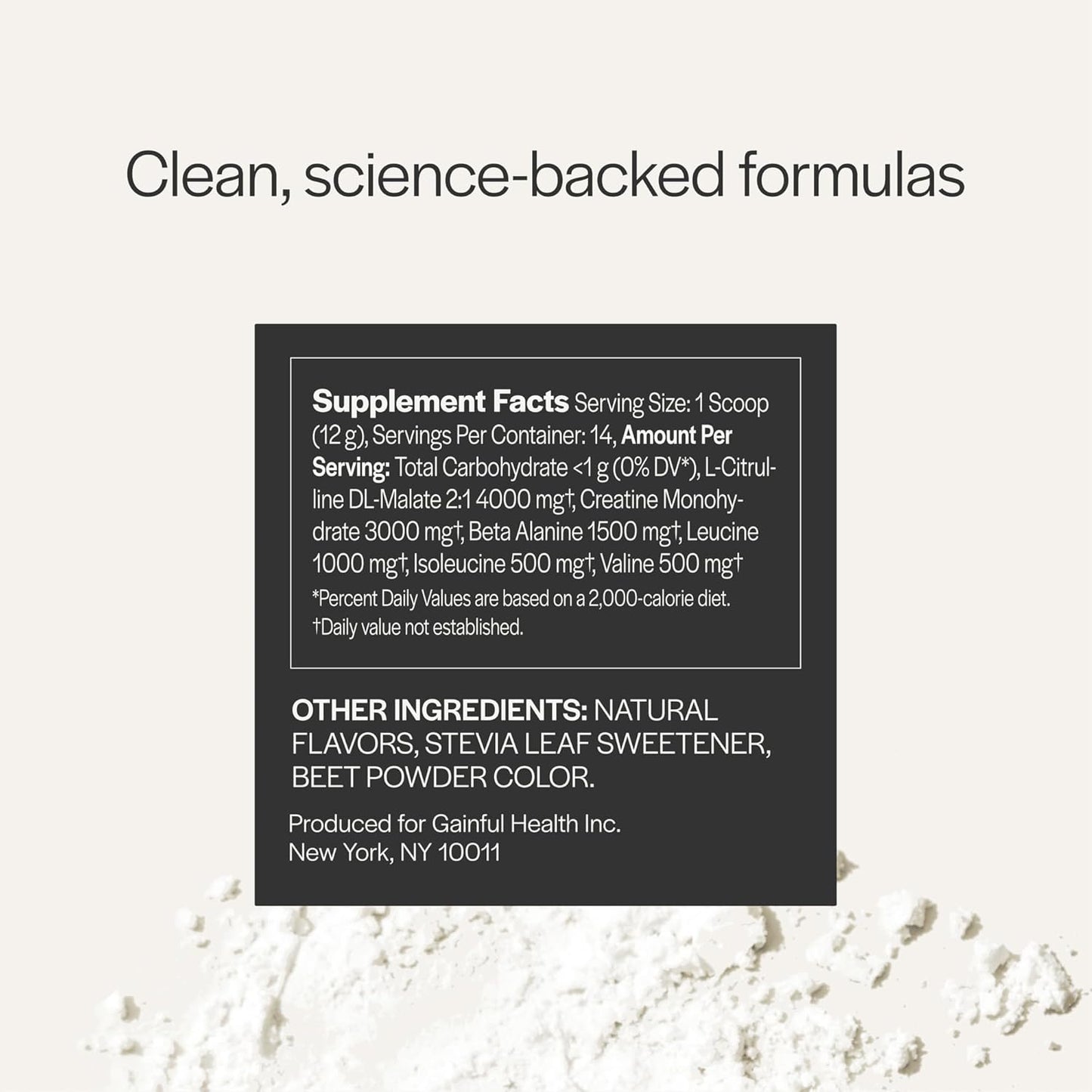 Caffeine-Free Pre Workout Powder with Creatine & BCAA's, Energy & Muscle Support, Strawberry Lemonade - 14 Servings