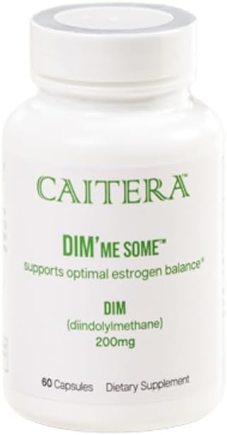 Caitera DIM 200mg Supplement | Promotes Hormone Balance | Antioxidant Rich | Vegan Capsules | 60 Count