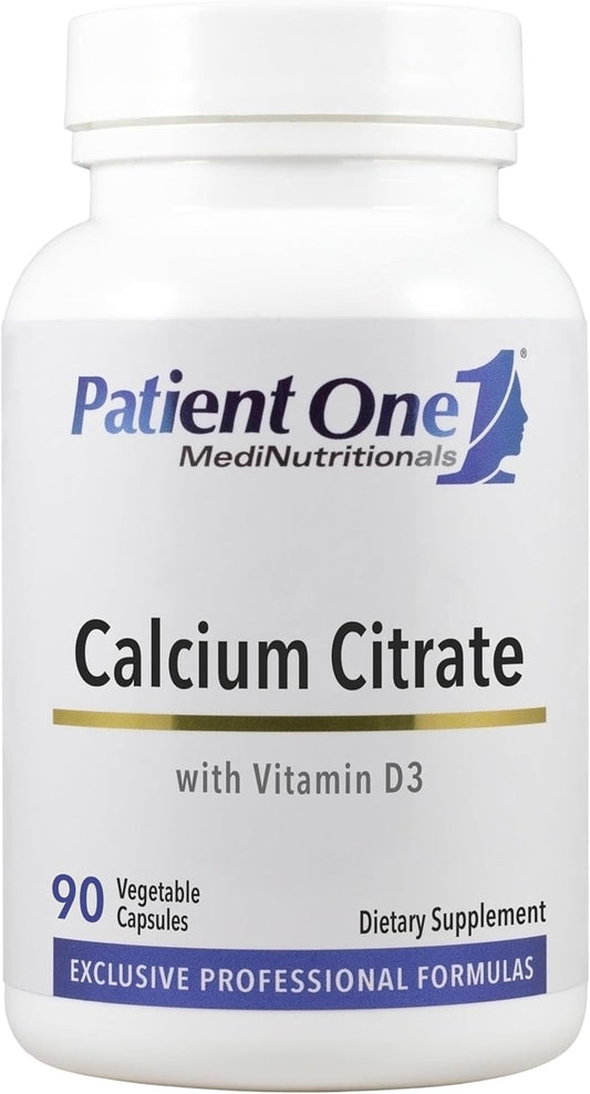Calcium Citrate Plus Vitamin D3 Supplement for Bone and Heart Health - 90 Capsules with Enhanced Absorption