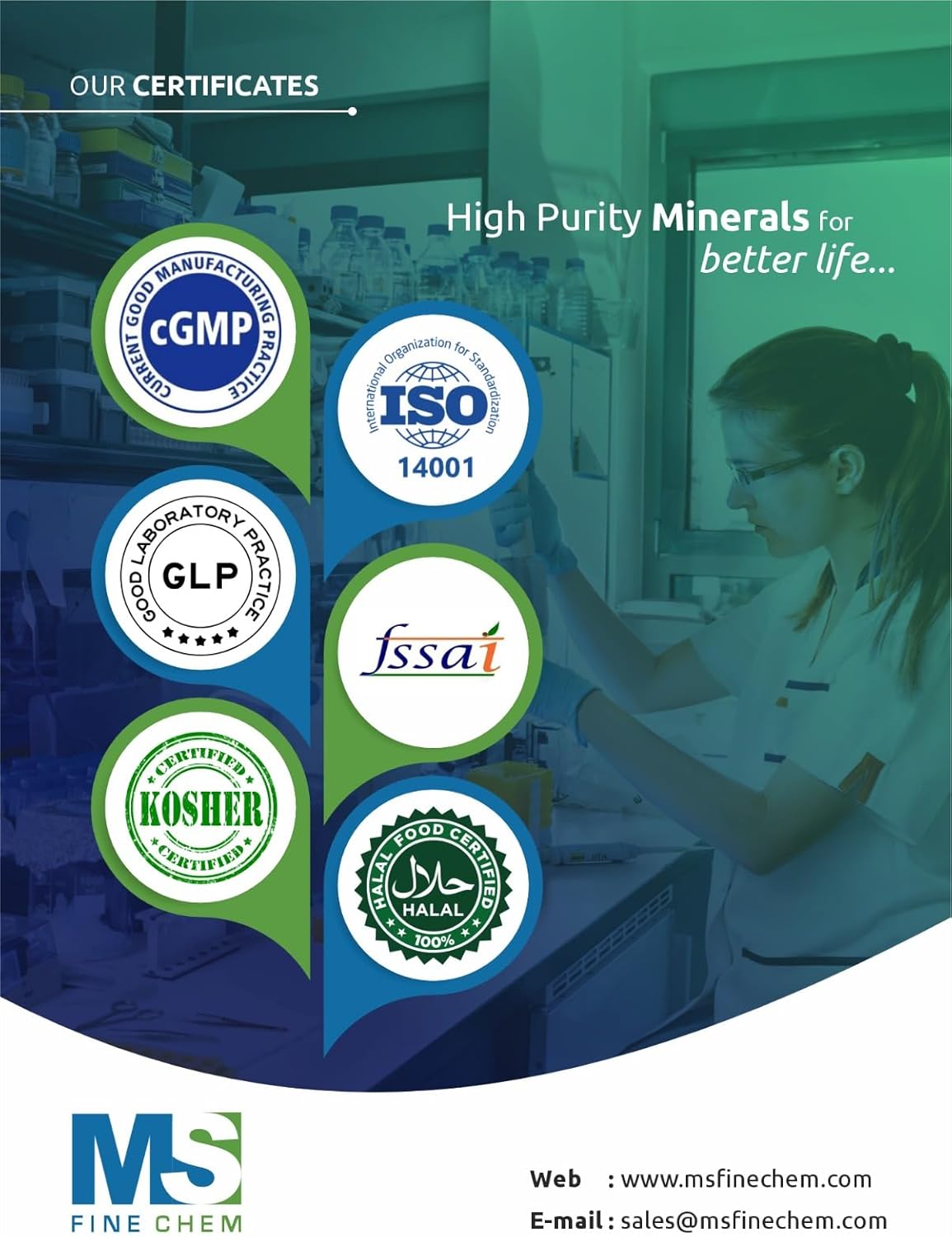 Calcium Citrate Powder Supplement - 1000mg Calcium per Serving, Gluten-Free - 1 lb Container by MS Finechem