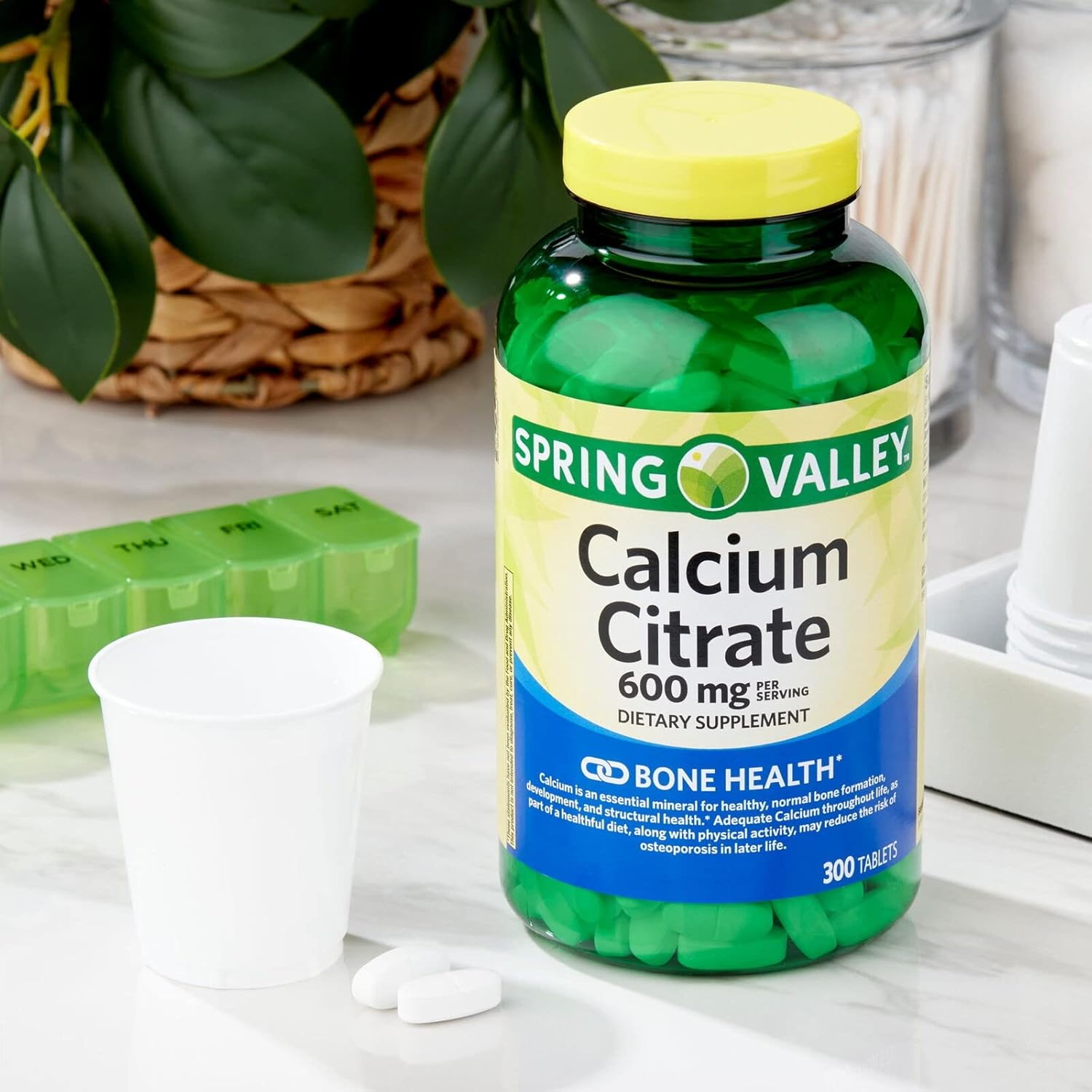 Calcium Citrate Tablets 600 mg - 300 Count Dietary Supplement for Bone Health