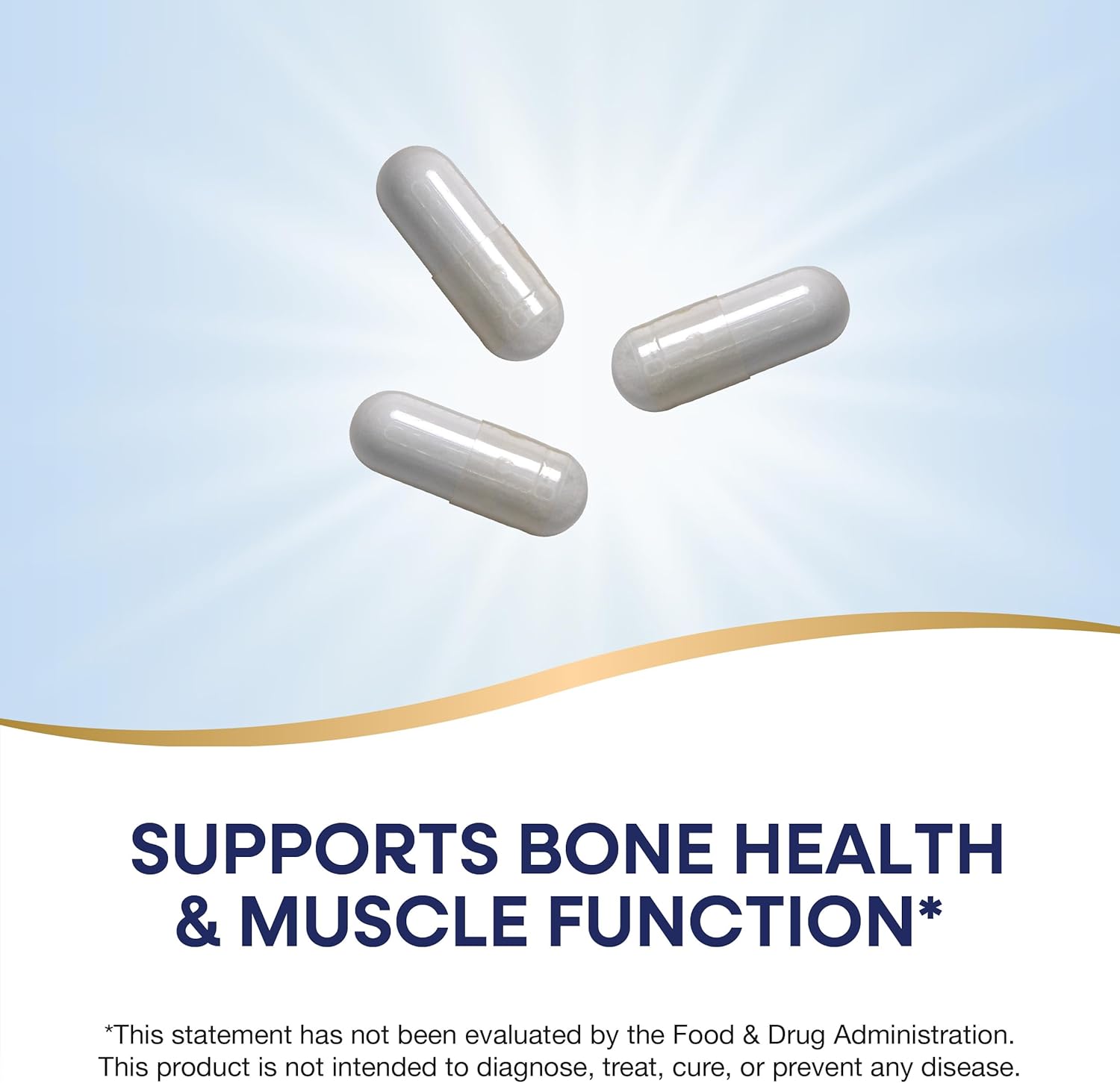 Calcium Magnesium & Vitamin D3 Complex for Healthy Bones, Teeth, and Muscles - 250 Capsules, Gluten Free