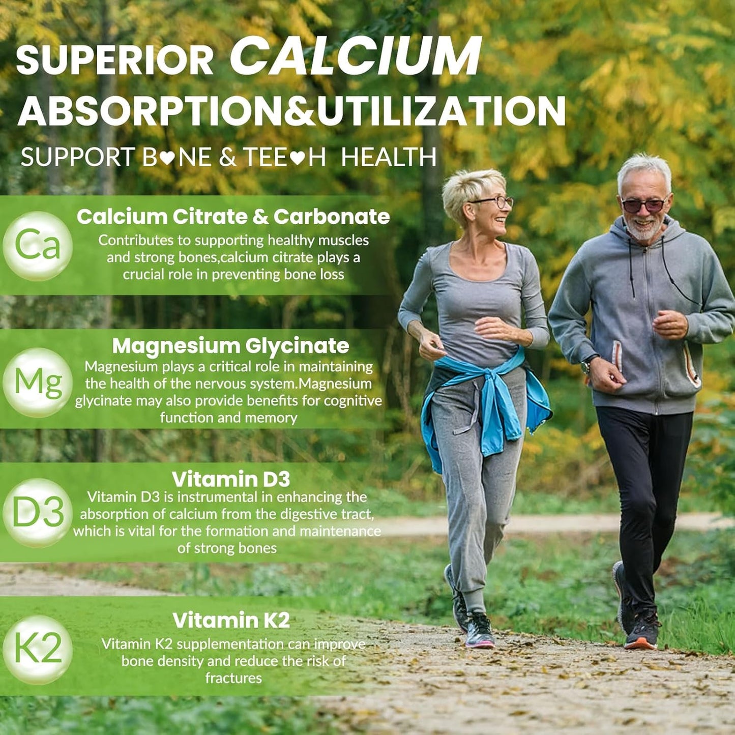 Calcium Magnesium Zinc Gummies for Adults - High Absorption Supplement with Vitamin D3 and B12 - Sugar Free (60 Count)