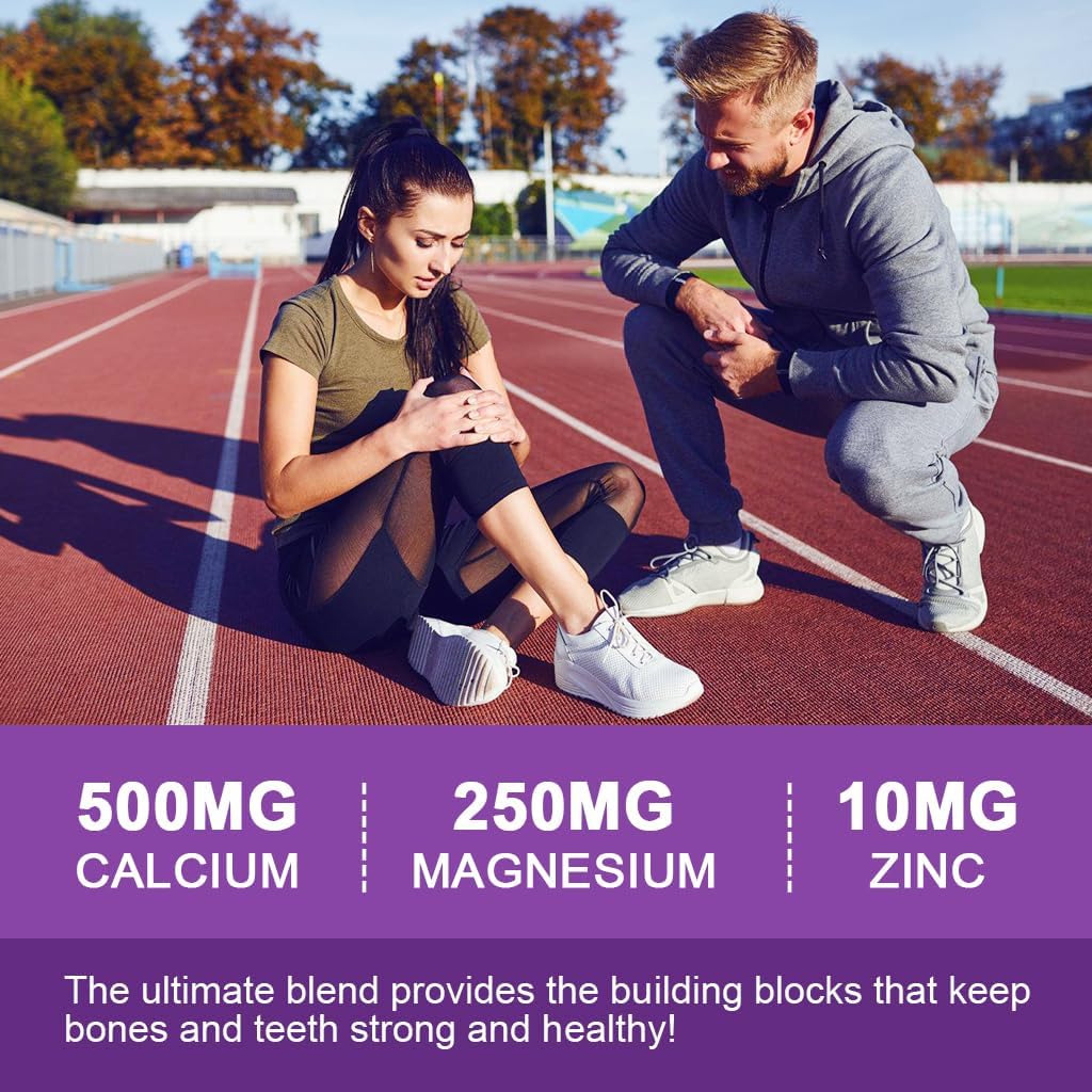Calcium Magnesium Zinc Gummies with Elderberry & Sea Moss - 2:1 Ratio, Magnesium Glycinate, Vitamin D3 - Bone, Muscle, Mood, Sleep Support - 60 Gummies (3 Packs)