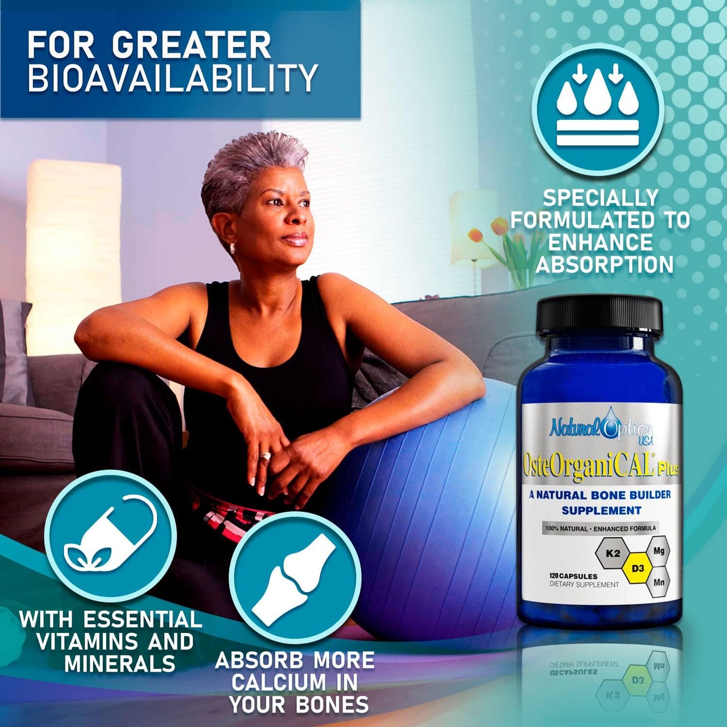 Calcium-Rich OsteOrganiCAL Plus Supplements with 120 Variations for Optimal Bone Health