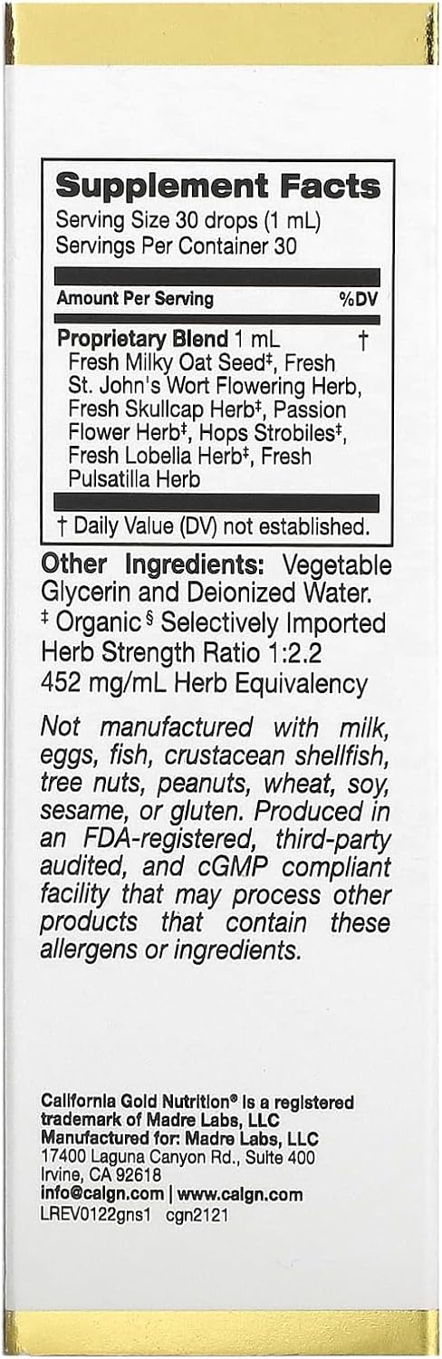 California Gold Nutrition Goodnight Sleep Liquid, 1 fl oz (30 ml)