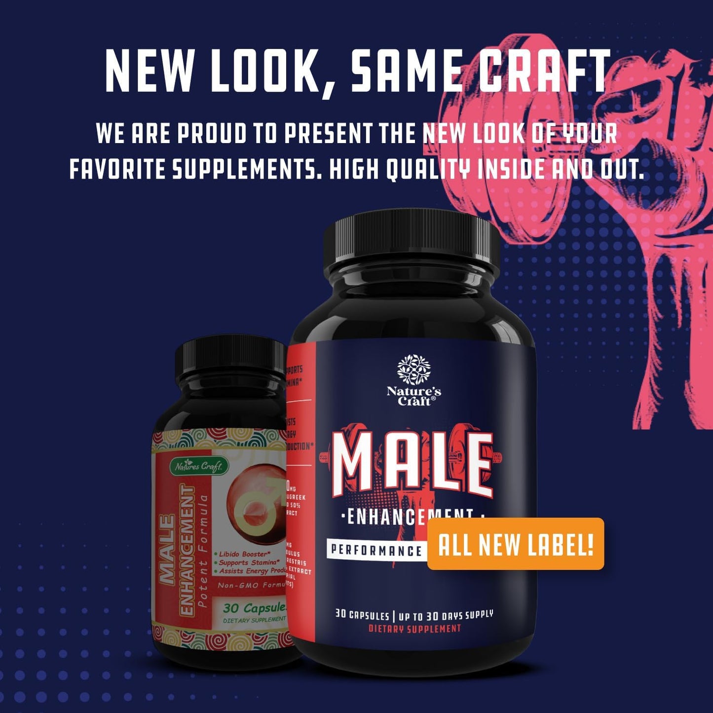 California Products Halal Male Enhancement Supplement with Maca Root, Fenugreek Extract, and Tongkat Ali - Boost Energy and Drive, Enhance Stamina