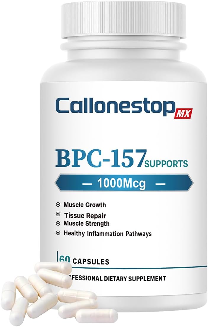 Callonestop MX BPC-157 Peptide Capsules - Muscle Growth Supplement - Gluten-Free - 60 Count