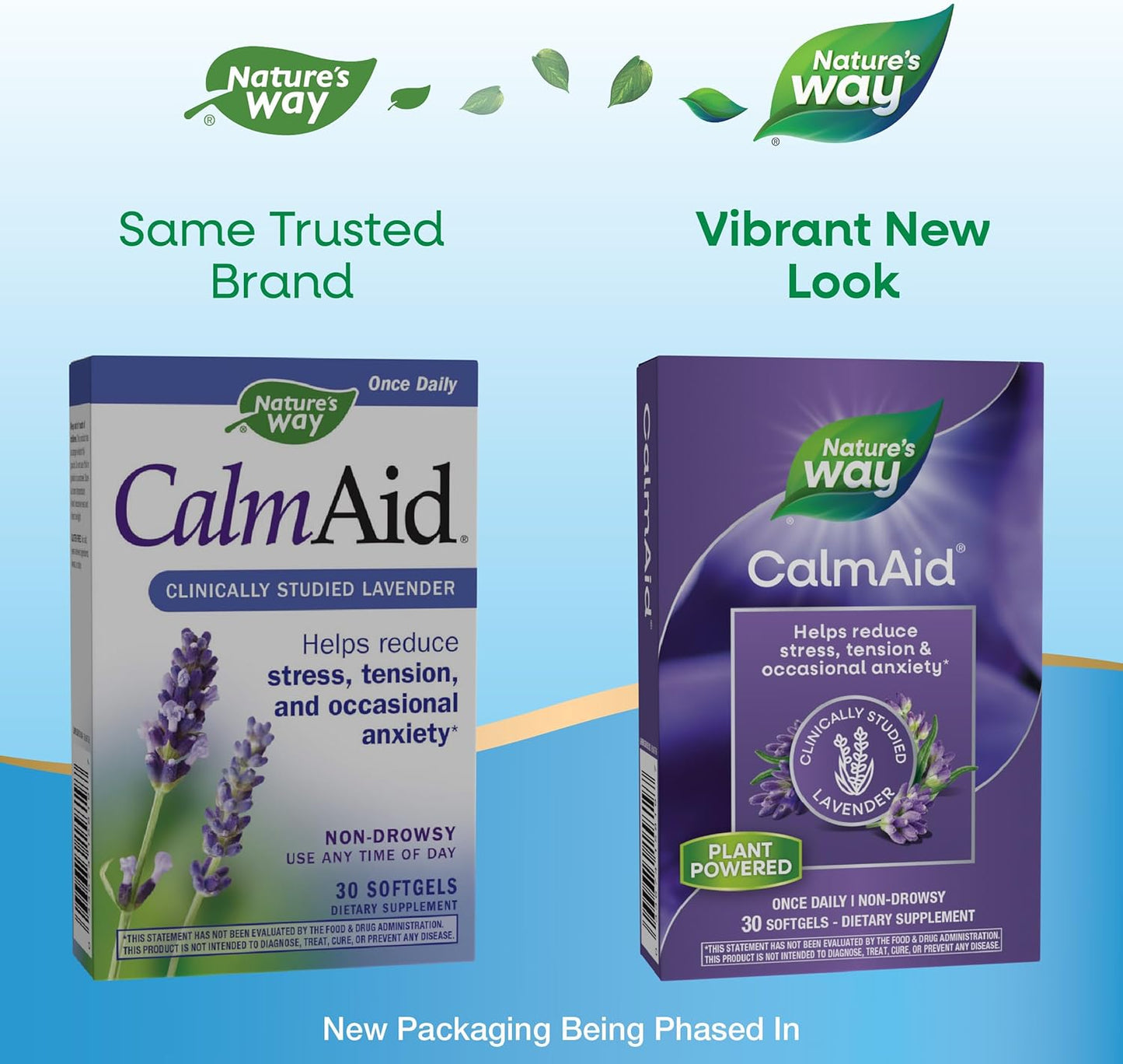 CalmAid Softgels with Silexan Lavender Oil for Stress Relief - Non-Drowsy Formula, 30 Count