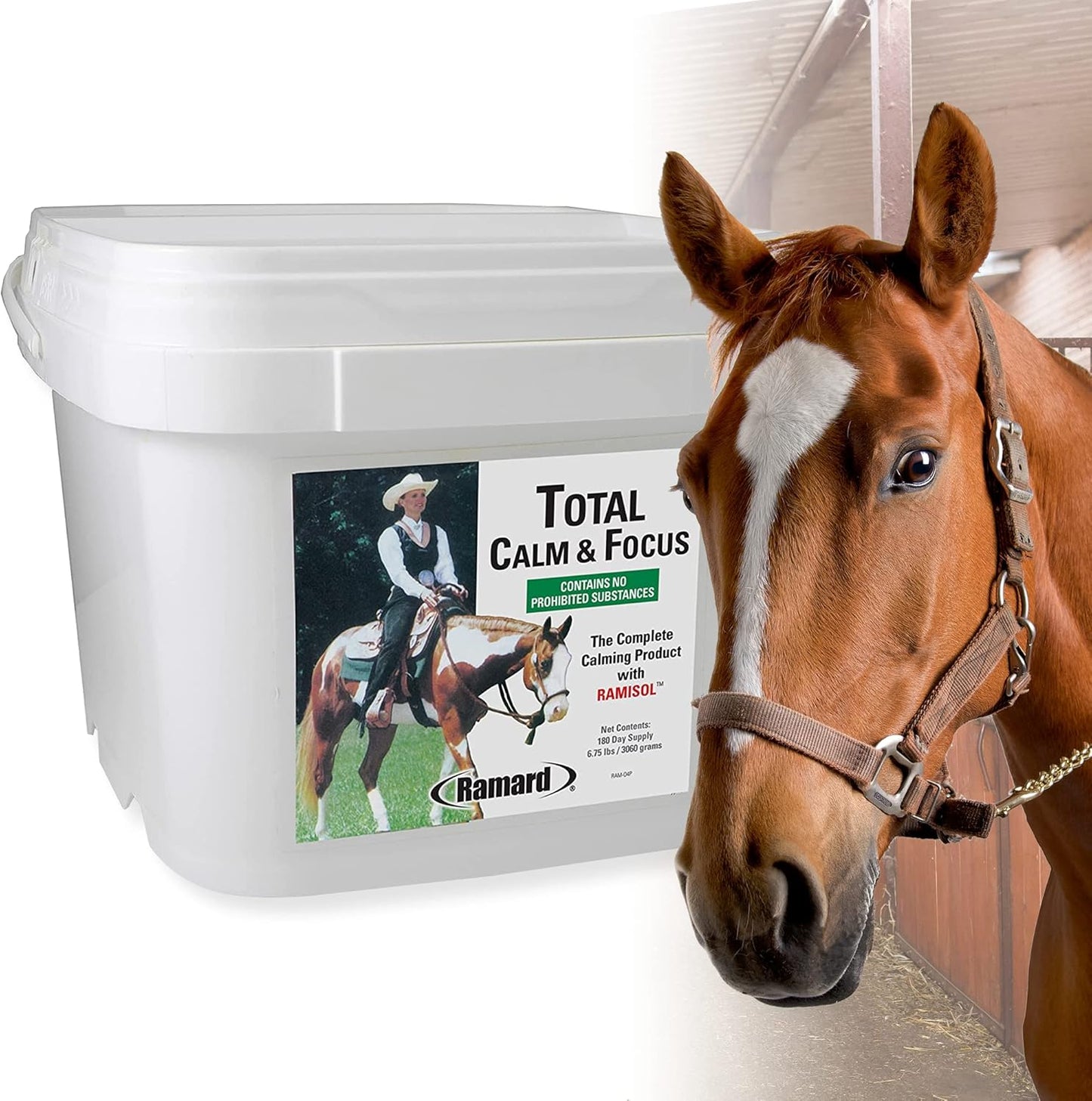 Calming Magnesium Supplement for Horses - Improve Mental Alertness & Performance, Show Safe Formula for Training - Pail