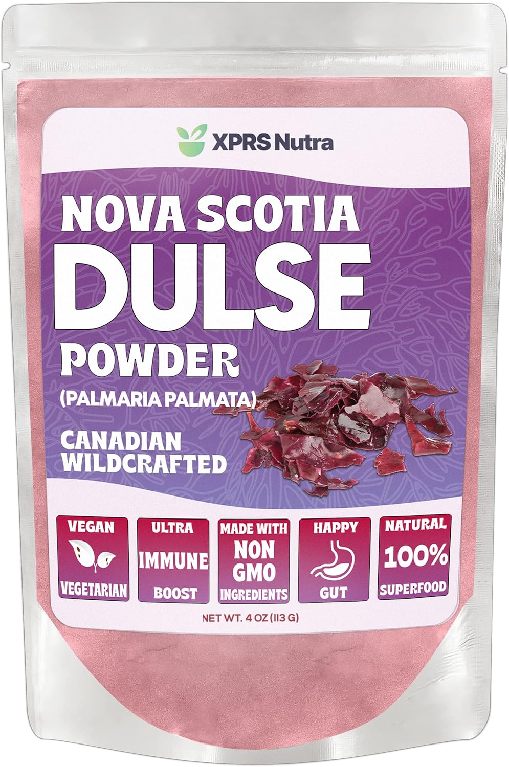 Canadian Wildcrafted Nova Scotia Dulse Powder - Vegan Friendly Palmaria Palmata Powder for Thyroid and Bones (4 oz)
