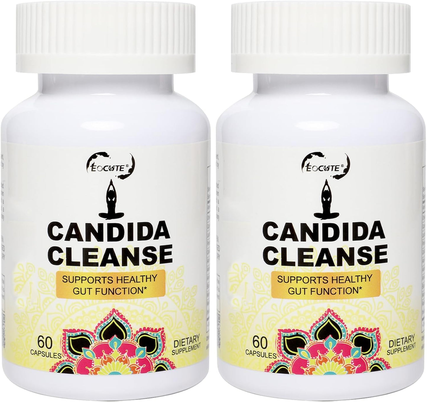 Candida Cleanse Capsules - Natural Intestinal Detox with Probiotics & Herbal Formula for Gut & Colon Support