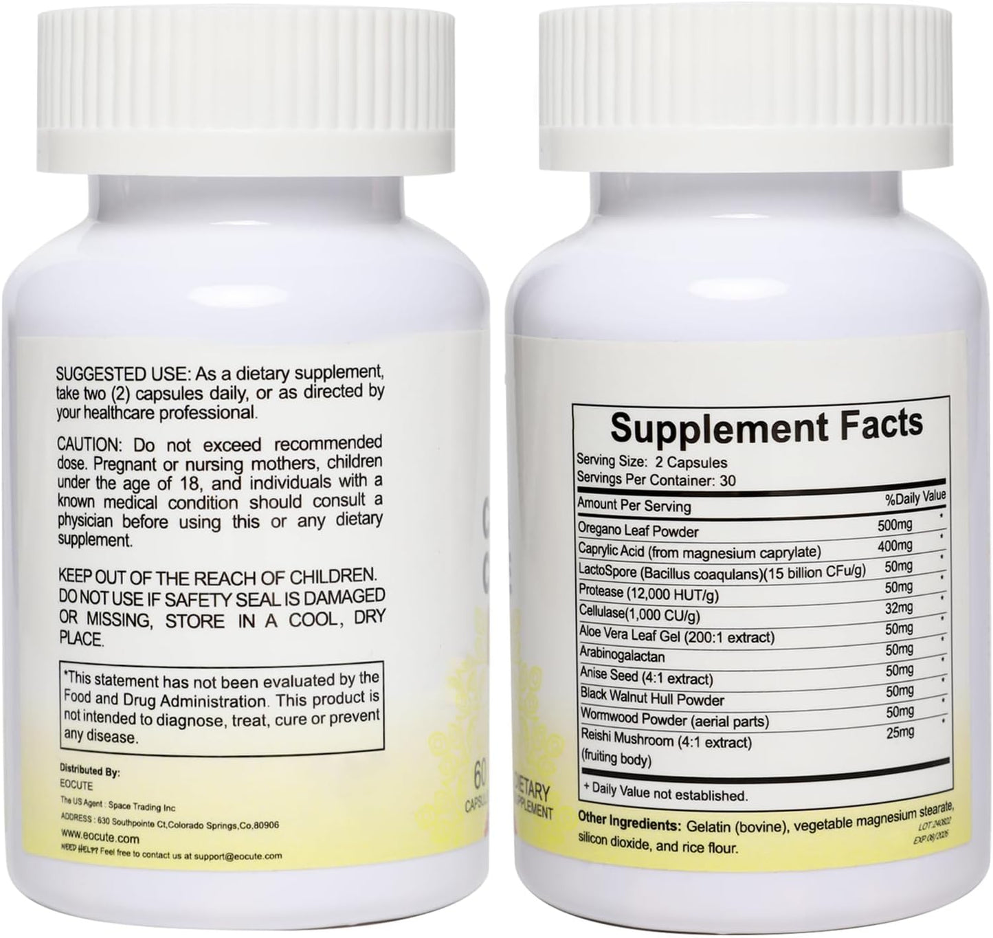 Candida Cleanse Capsules - Natural Intestinal Detox with Probiotics & Herbal Formula for Gut & Colon Support