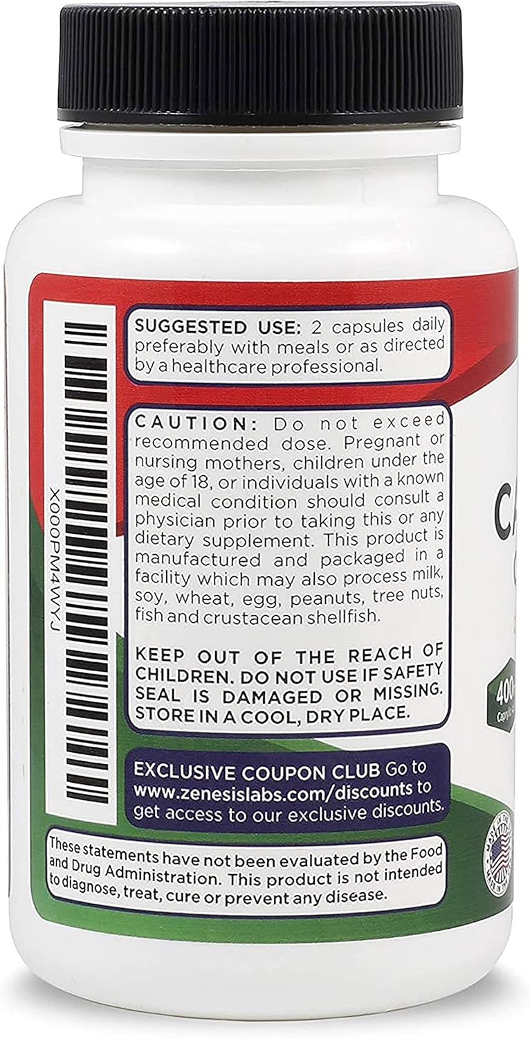 Candida Complex Cleanse Detox Supplement with Caprylic Acid, Oregano Extract, Probiotics, Enzymes - 180 Capsules, 90 Day Supply