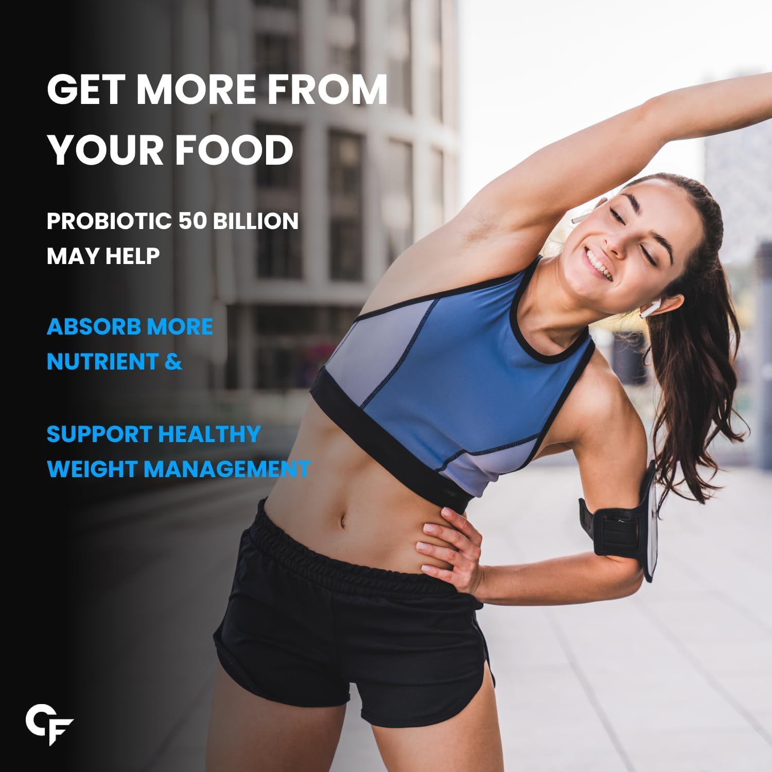 Carba.Mide Forte Probiotics Supplement - 60 Veg Capsules, 50 Billion CFU for Gut Health