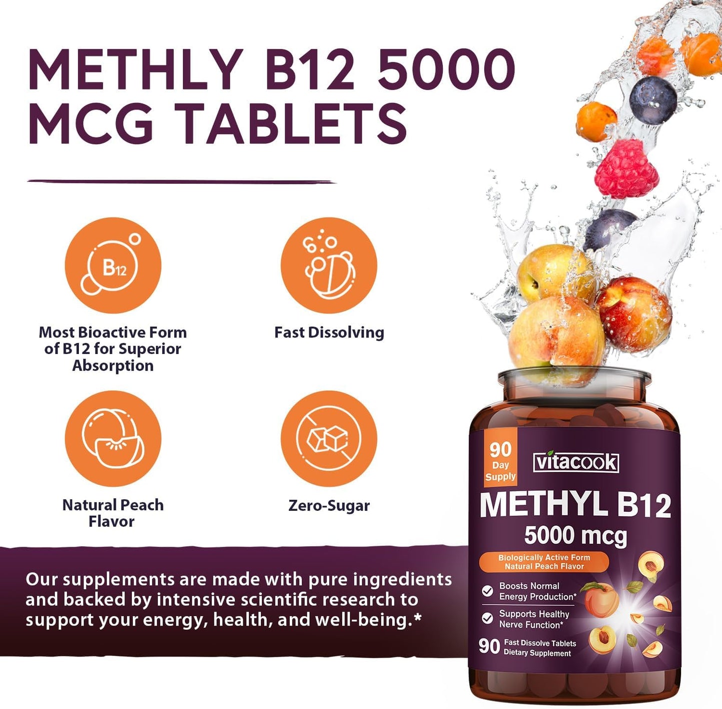 Carbonyl Iron & B12 Supplement Bundle - Zero Sugar, Gentle on Stomach, 5000 mcg B12, Vitamin C Boost