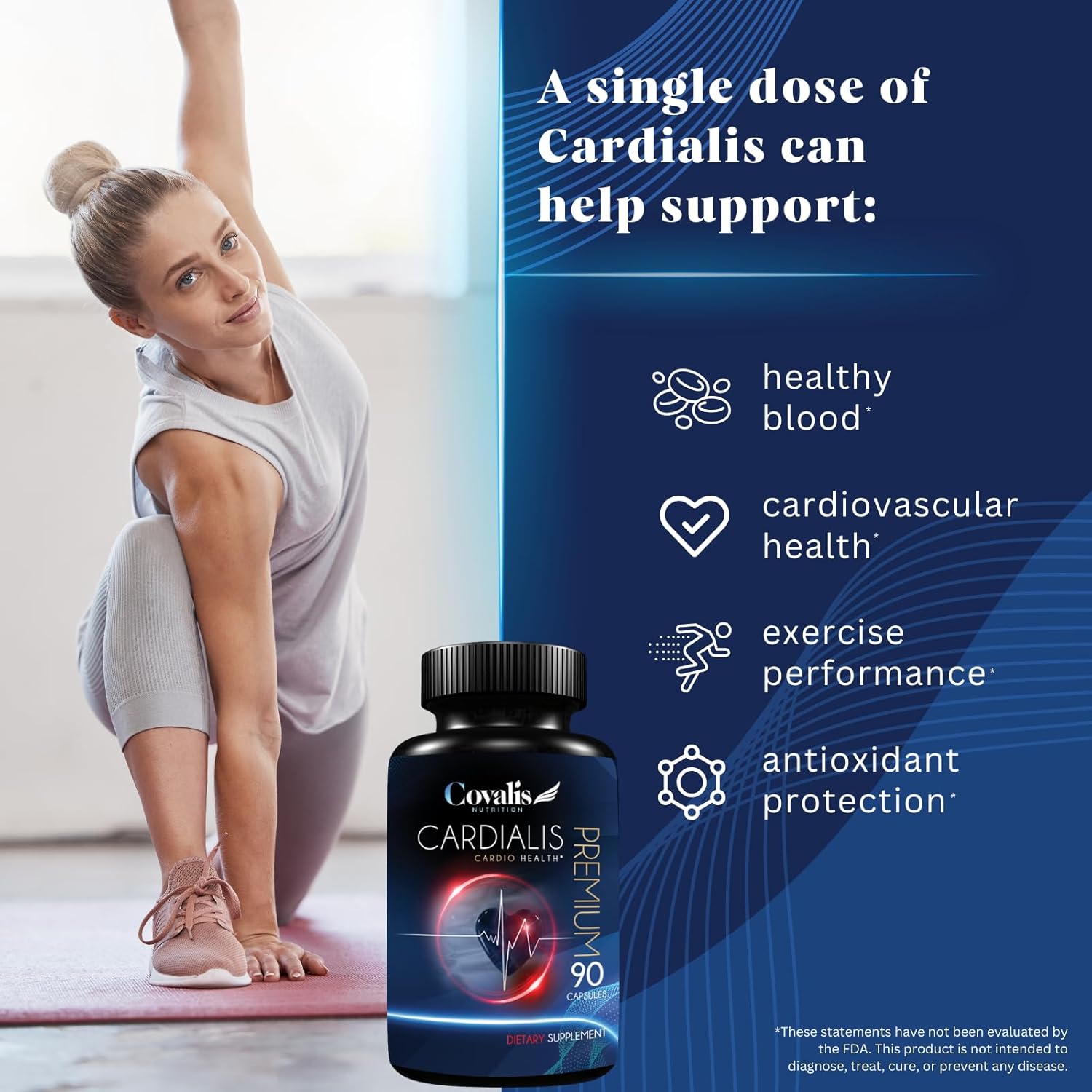 Cardialis Heart Health Supplement with Bergamot, Hawthorn Berry, CoQ10 | Promotes Healthy Blood Circulation & Antioxidant Support | 30 Capsules