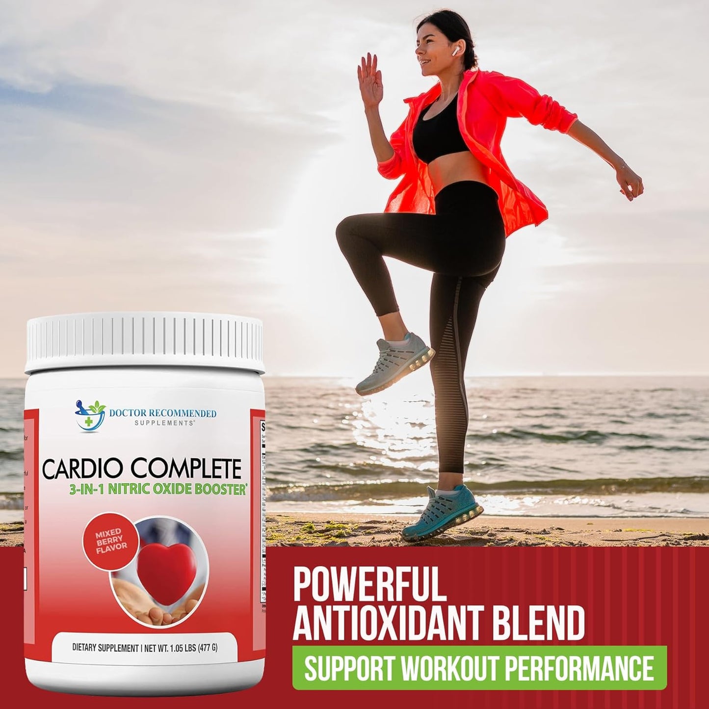 Cardio Complete Powder Supplement: Doctor Recommended 3-in-1 Heart Health Support with L-Arginine, L-Citrulline, and Hawthorn Berry - 2 Pack