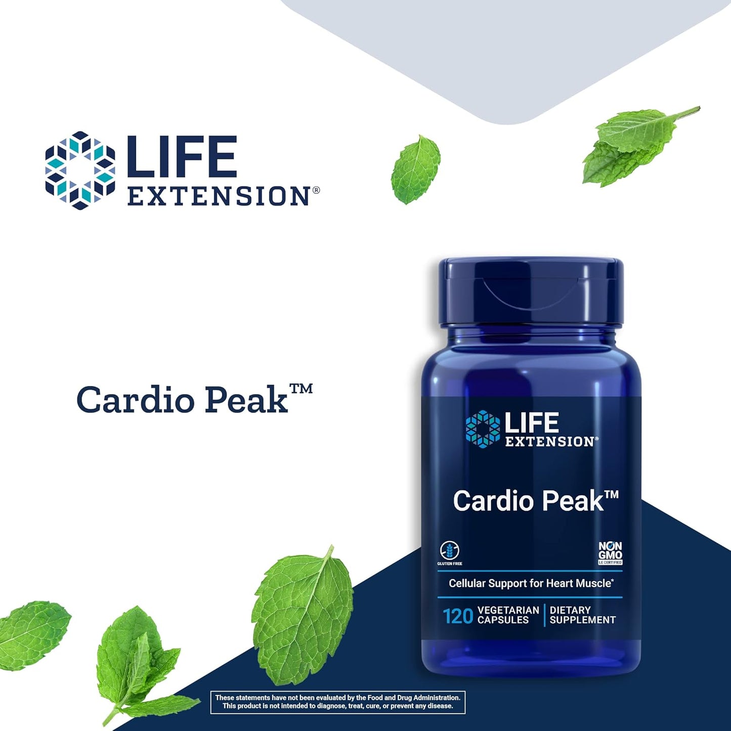 Cardio Peak Heart Health Support Supplement with Hawthorn & Arjuna Extracts - Gluten Free, Non-GMO, Vegetarian - 120 Capsules, Twice Daily