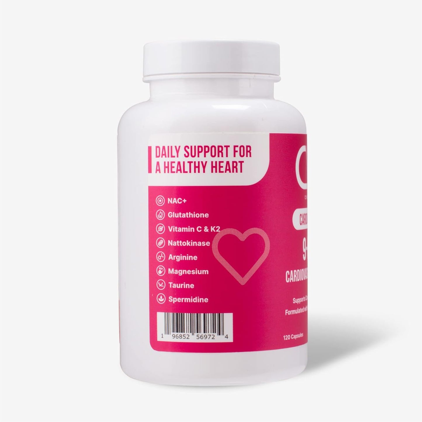 Cardiovascular Support Supplement with Magnesium, Vitamins & More - Promotes Heart Health, Healthy Blood Flow & Cholesterol - 120 Capsules for Men & Women