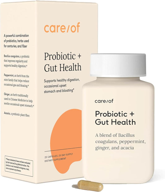Care/of Probiotic Supplement for Gut Health with Wellness Tracker App - Supports Digestive Health, Relieves Gas & Bloating - Sugar-Free, No Fillers - 25 Count