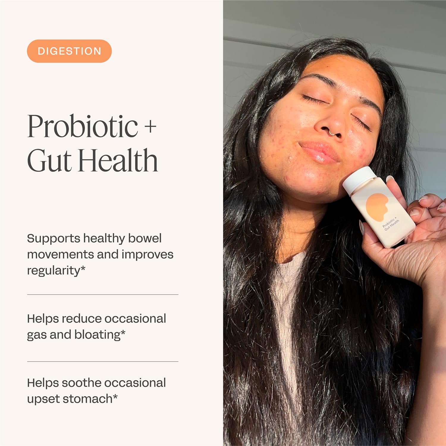 Care/of Probiotic Supplement for Gut Health with Wellness Tracker App - Supports Digestive Health, Relieves Gas & Bloating - Sugar-Free, No Fillers - 25 Count