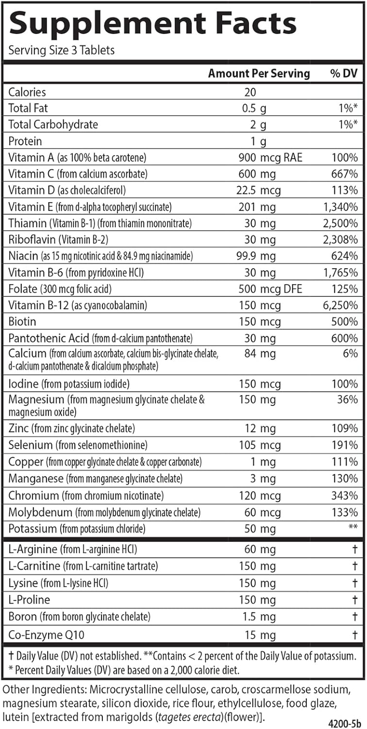 Carlson Cardio Complete: Advanced Multivitamin for Heart Health & Circulatory Support - 90 Tablets