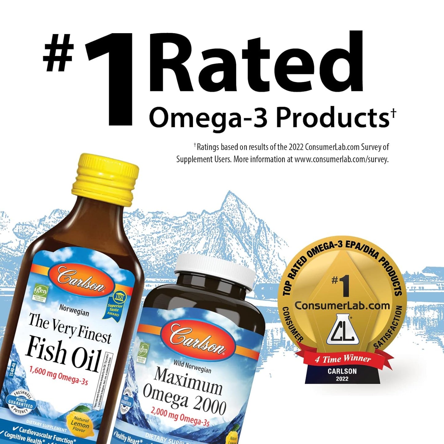 Carlson Cod Liver Oil Gems: 460mg Omega-3s, Vitamins A & D3, Wild Caught Norwegian Arctic Cod, Nordic Fish Oil Softgels