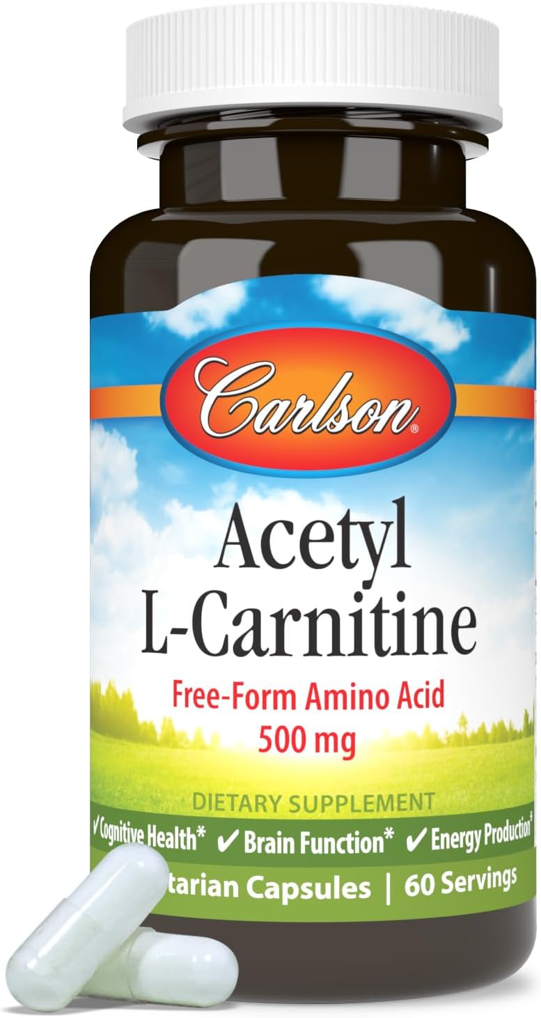Carlson Labs Acetyl L-Carnitine Capsules - 500mg, 60 Count Bottle