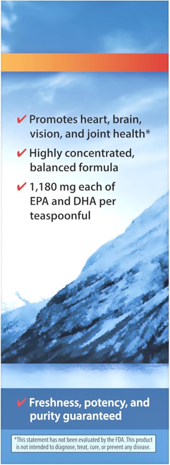 Carlson Med Omega 2,700 mg Norwegian Fish Oil Supplement for Heart, Brain, and Vision Support - Lemon-Lime Flavor - 100 mL