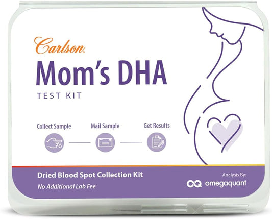 Carlson Mom's DHA Test Kit for Prenatal DHA Levels Monitoring During Pregnancy