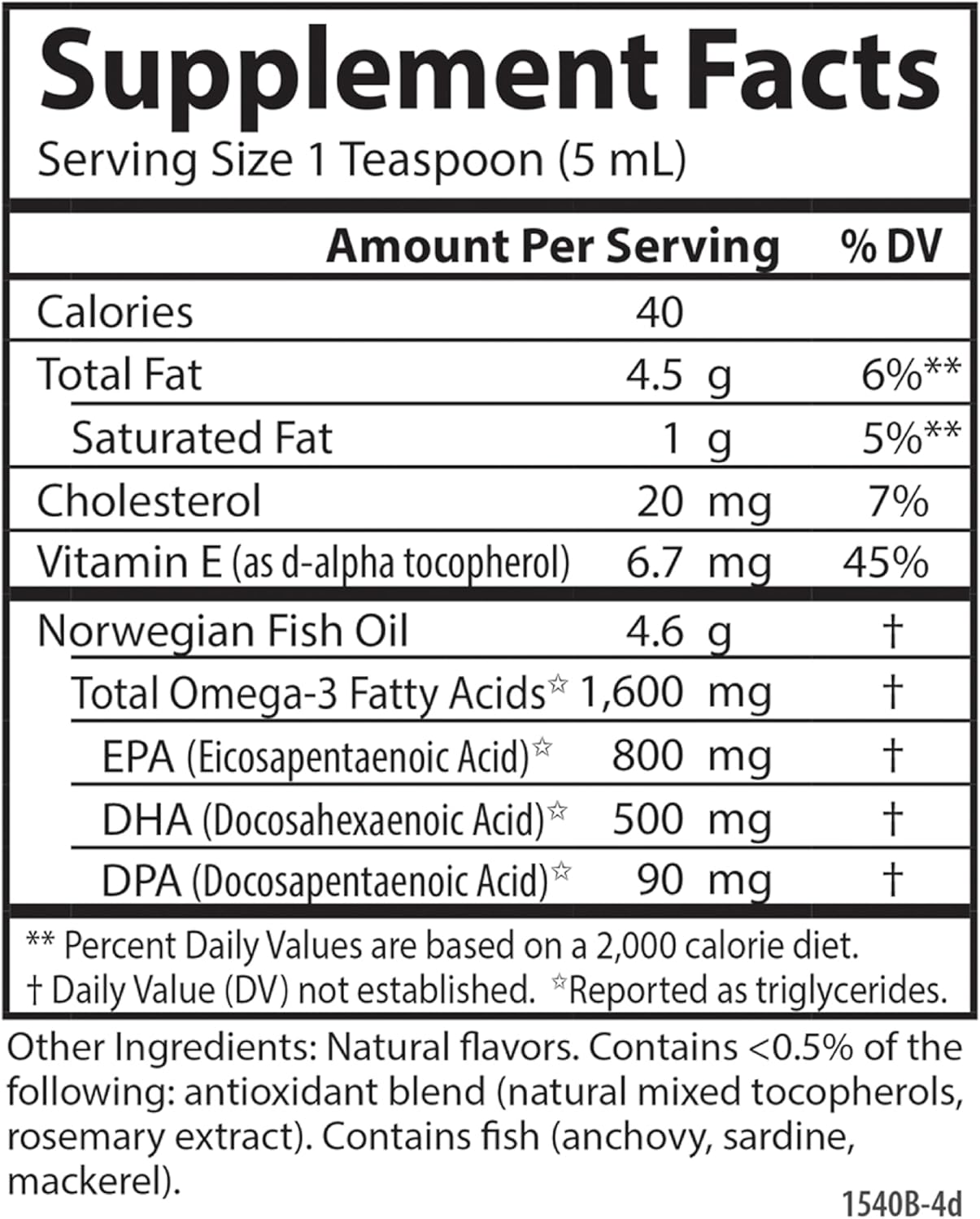 Carlson Very Finest Norwegian Fish Oil Supplement, 1600mg Omega-3s, Liquid, Wild-Caught, Sustainably Sourced, Lemon Flavor, 200ml