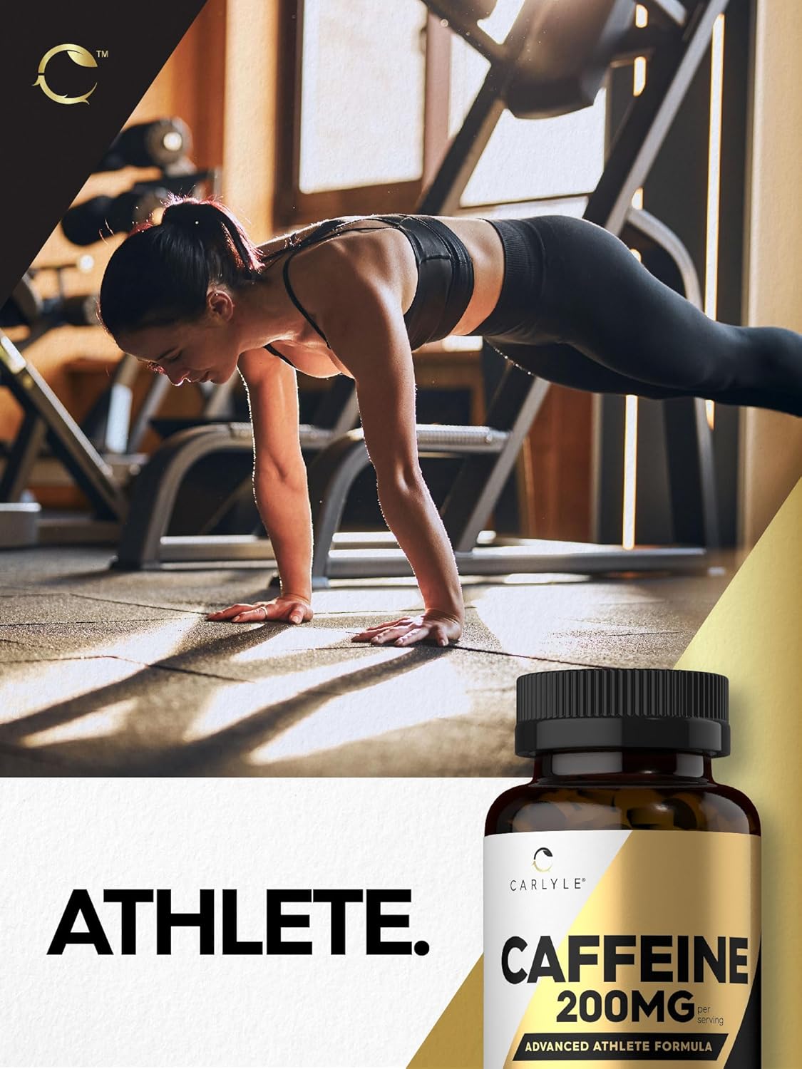 Carlyle 200mg Caffeine Pills - 250 Tablets for Athletes | Vegetarian, Non-GMO & Gluten Free Formula