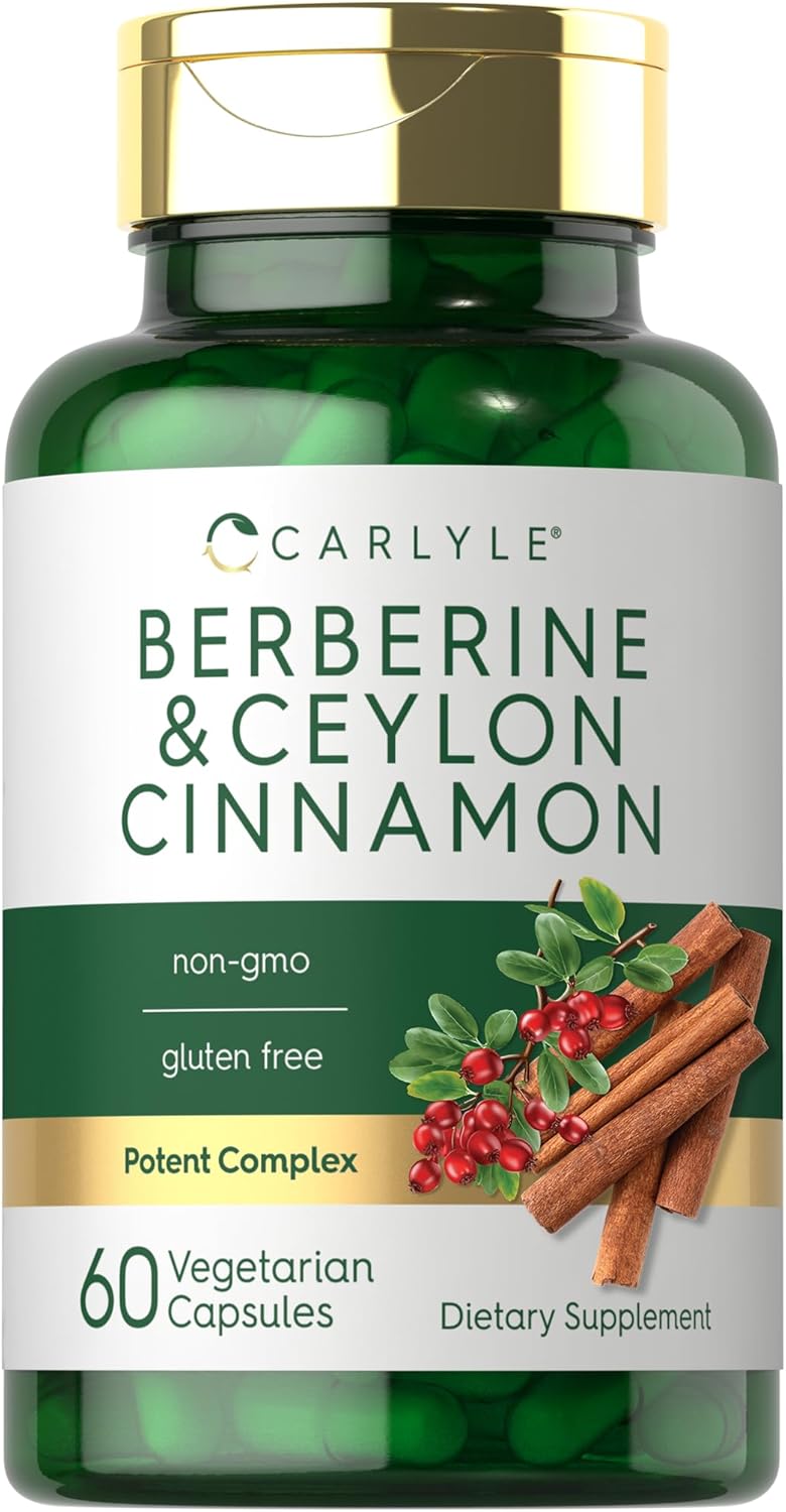 Carlyle Berberine Ceylon Cinnamon Complex 2000mg | 60 Capsules | Vegetarian, Non-GMO, Gluten-Free