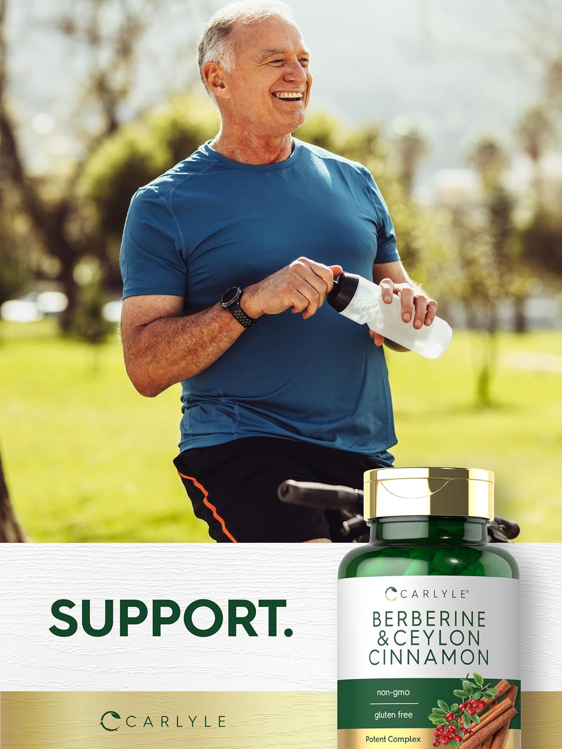 Carlyle Berberine Ceylon Cinnamon Complex 2000mg | 60 Capsules | Vegetarian, Non-GMO, Gluten-Free