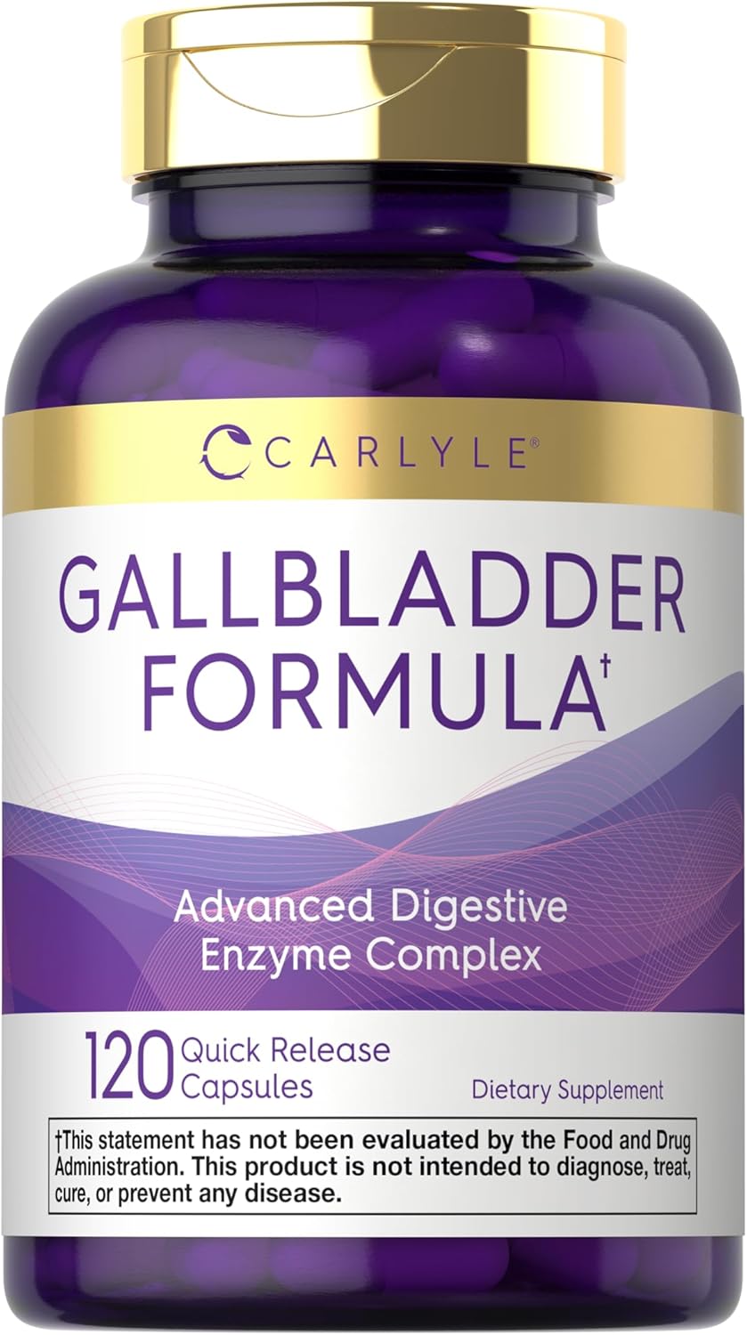 Carlyle Gallbladder Supplement | 120 Quick Release Capsules | Digestive Enzyme Complex | Non-GMO & Gluten Free