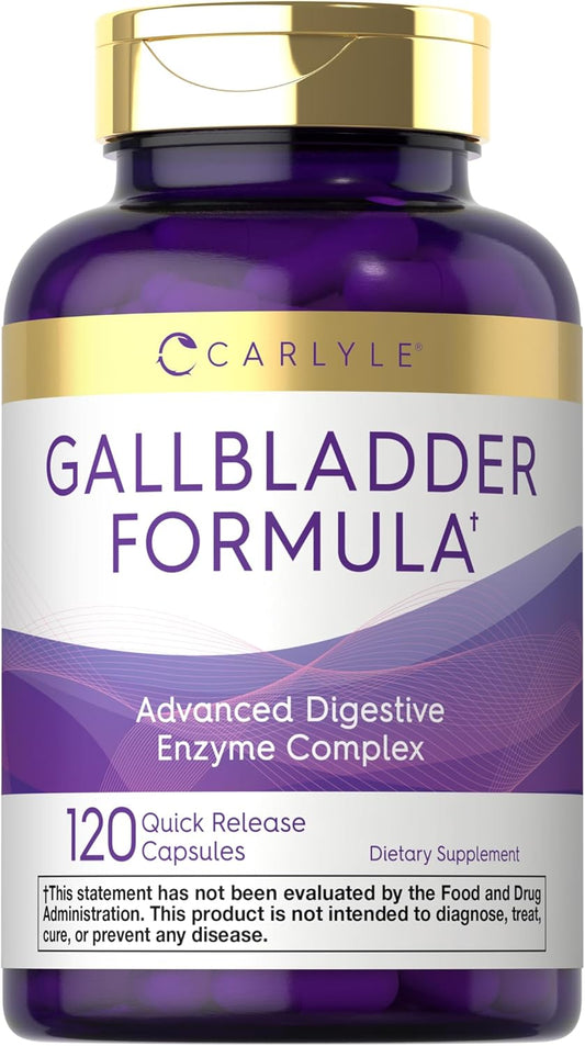 Carlyle Gallbladder Supplement | 120 Quick Release Capsules | Digestive Enzyme Complex | Non-GMO & Gluten Free