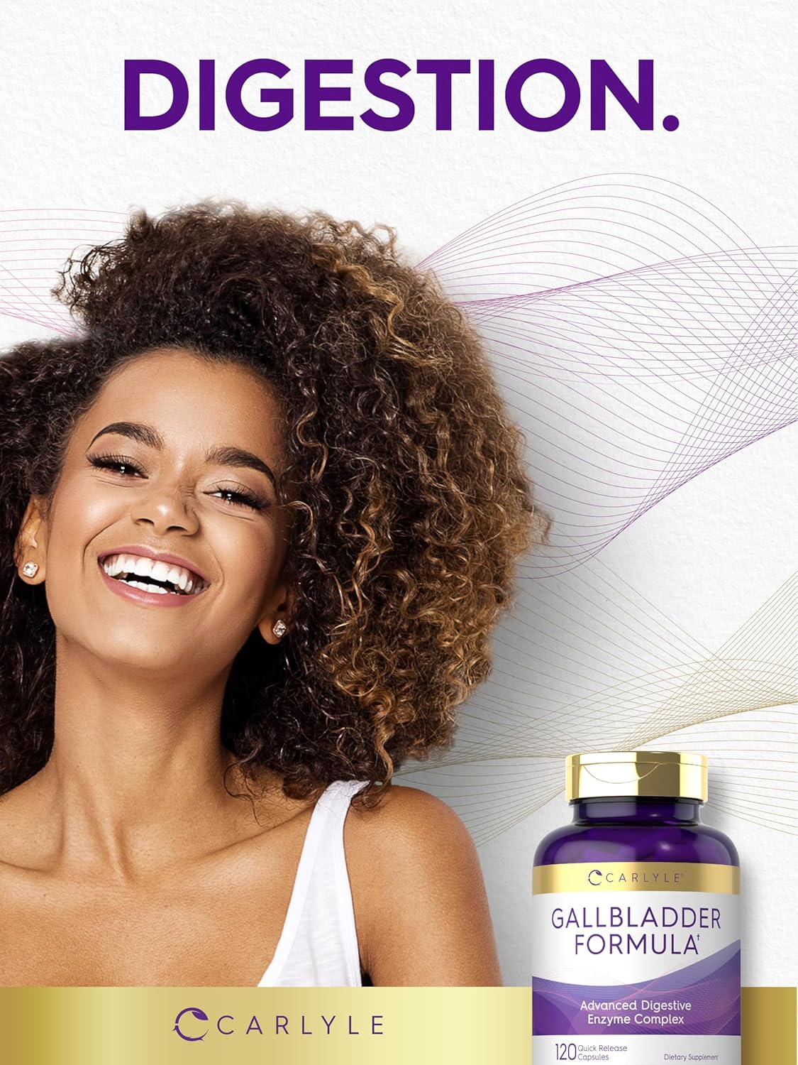 Carlyle Gallbladder Supplement | 120 Quick Release Capsules | Digestive Enzyme Complex | Non-GMO & Gluten Free