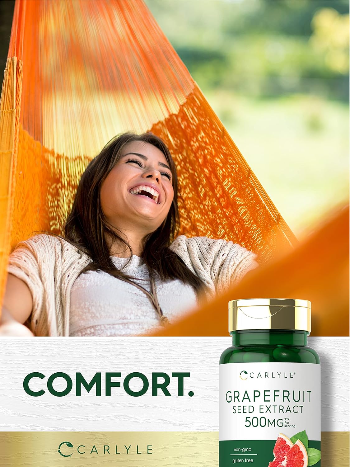 Carlyle Grapefruit Seed Extract Capsules 500mg - 120 Count - Maximum Strength - Non-GMO, Gluten Free Formula