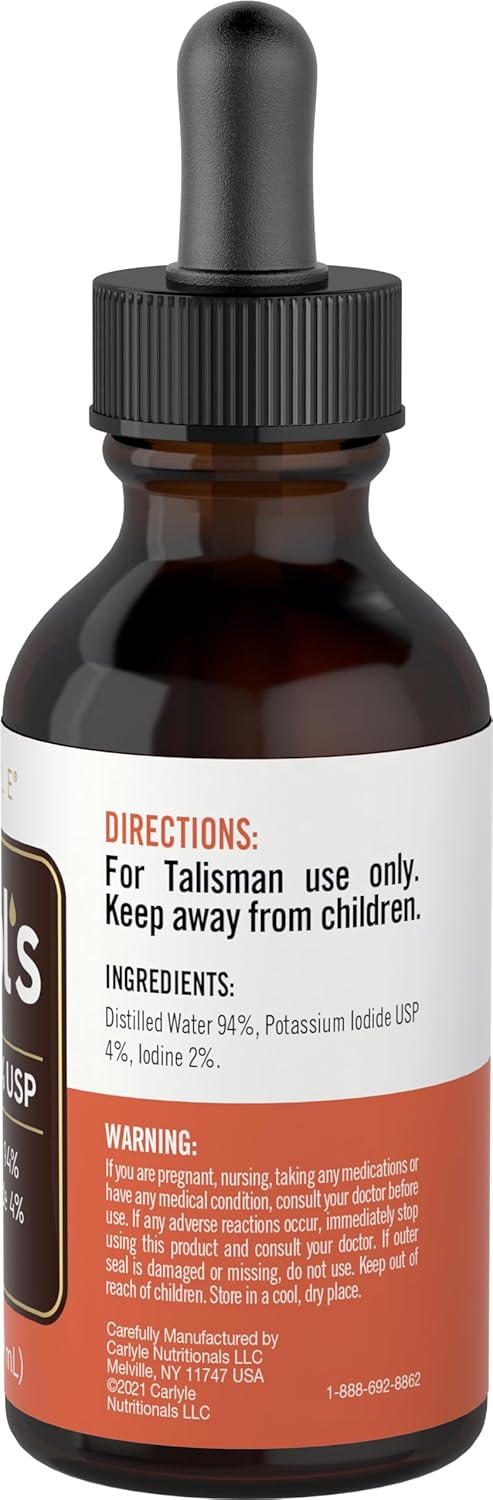 Carlyle Lugols Iodine Liquid Drops 2% | 2 fl oz (Pack of 2) | Potassium Iodide Solution