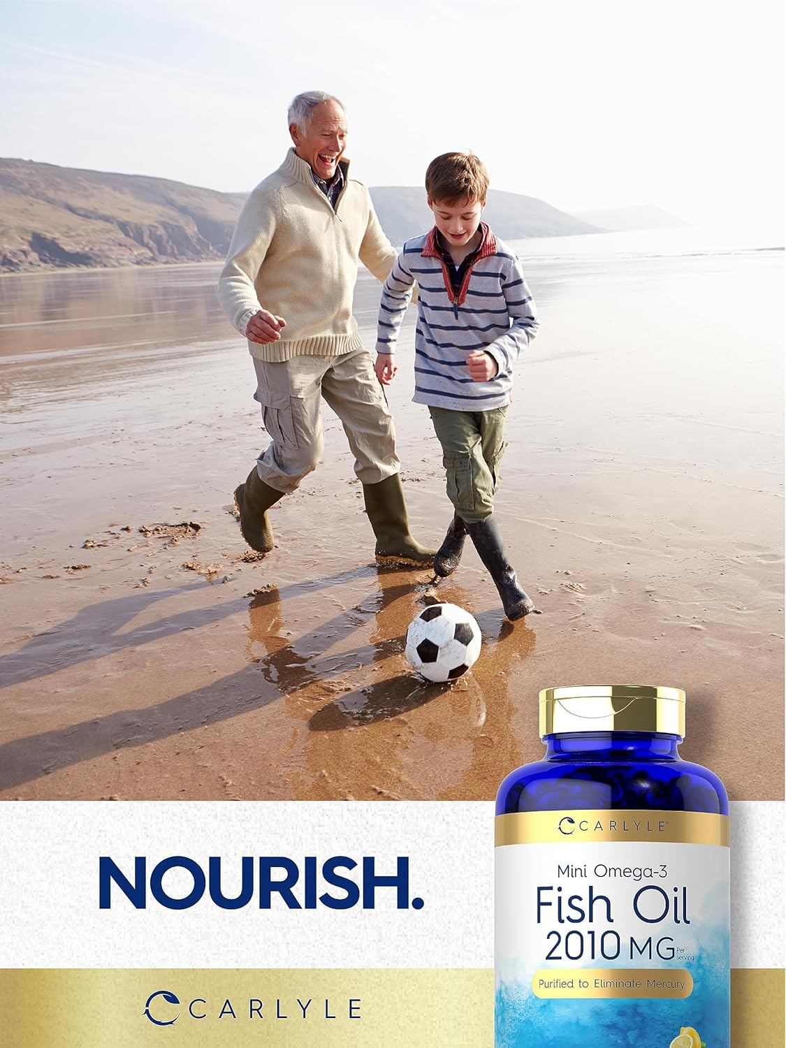 Carlyle Mini Fish Oil Softgels - 2010 mg Omega-3 Pills with EPA & DHA - Non-GMO & Gluten Free Supplement