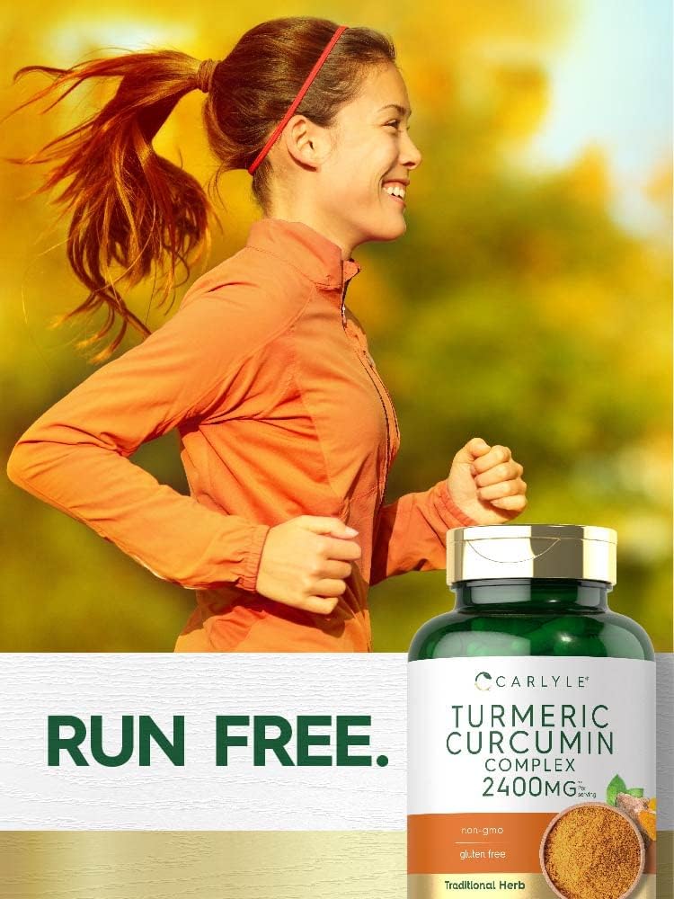 Carlyle Turmeric Curcumin Supplement 2400mg | 180 Capsules | Herbal Complex | Non-GMO, Gluten Free Formula