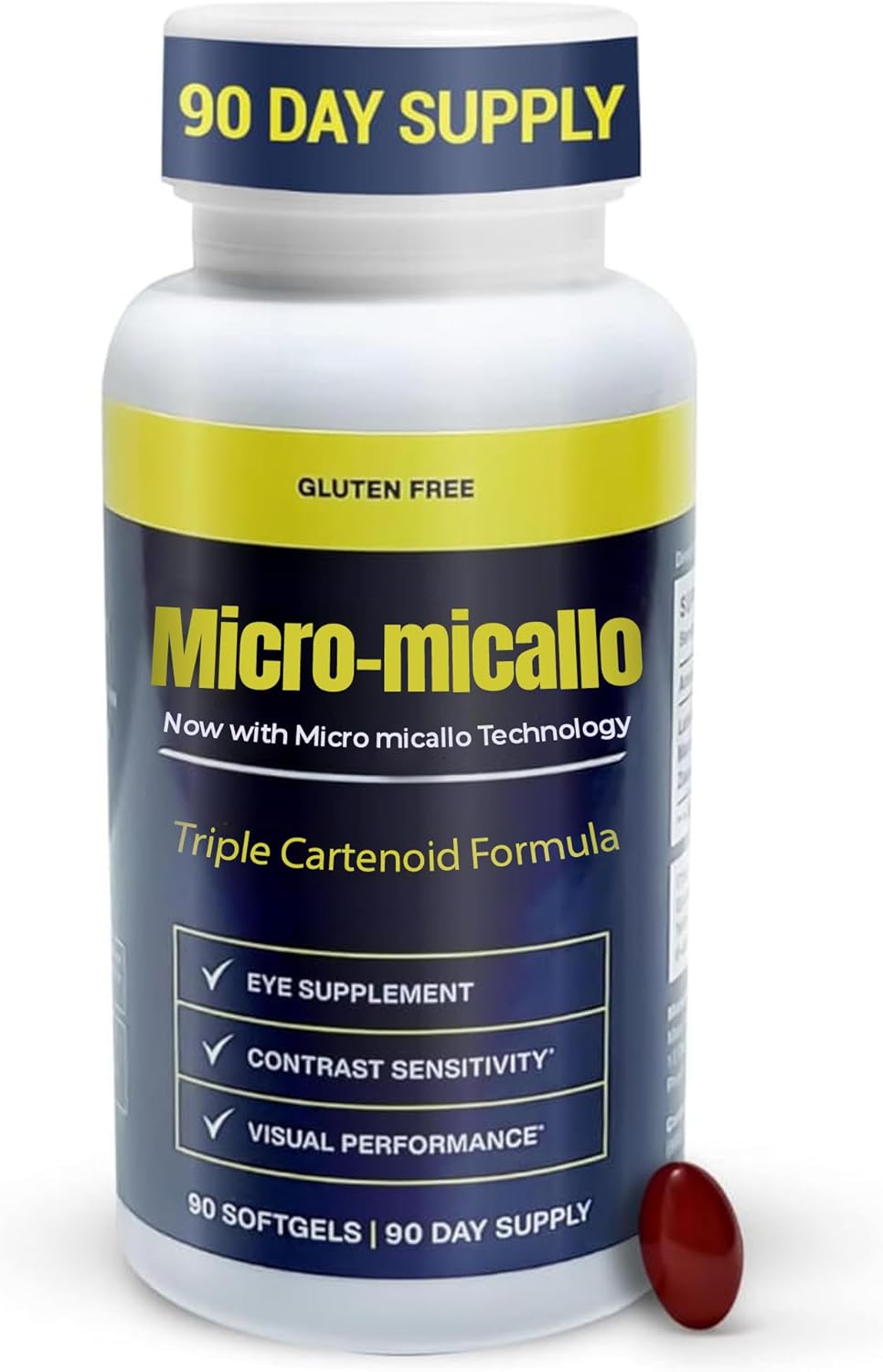 Carotenoid Eye Health Formula for Adults - 90 Softgels, 3 Month Supply