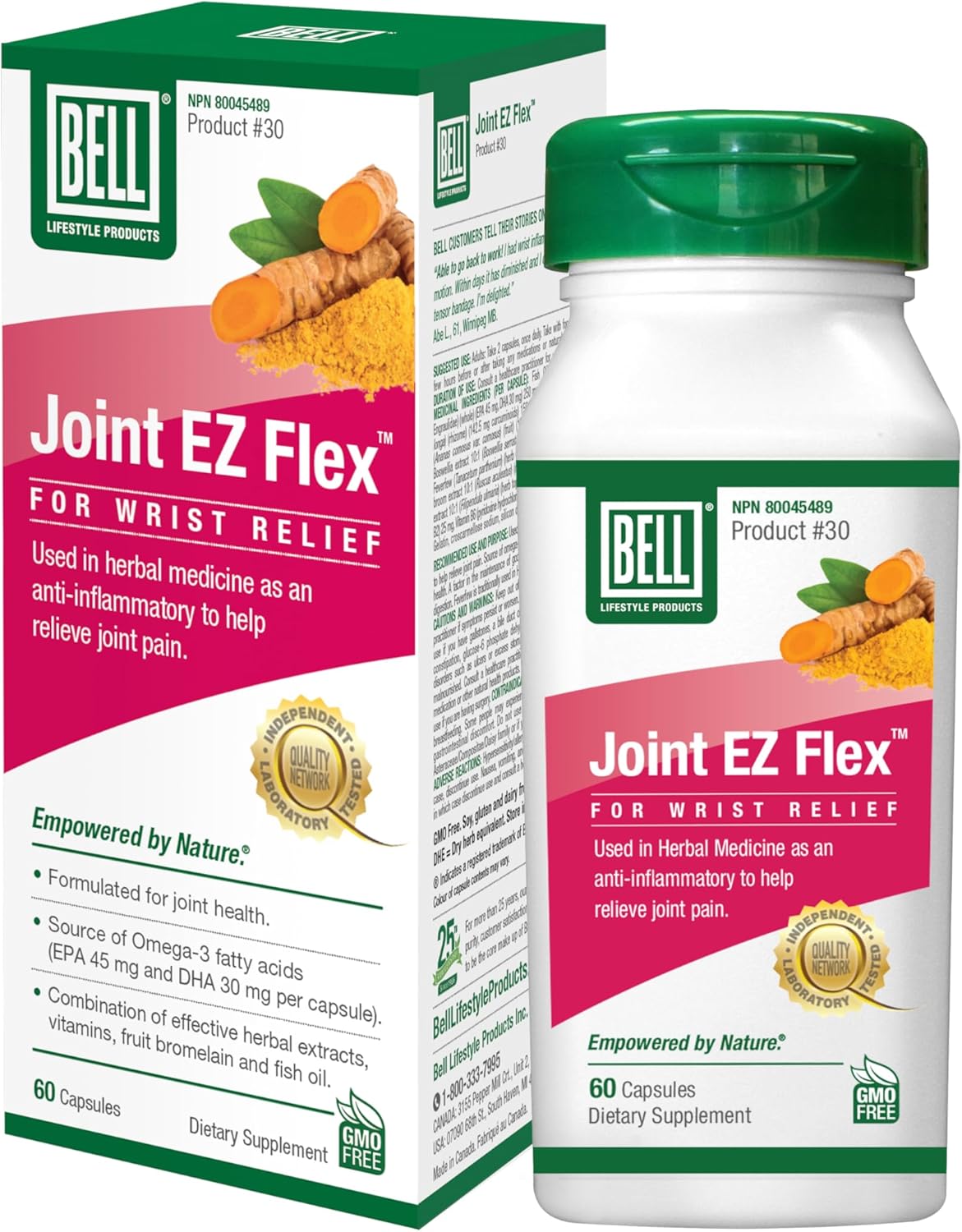 Carpal Tunnel Syndrome Relief Supplement - 60 Capsules