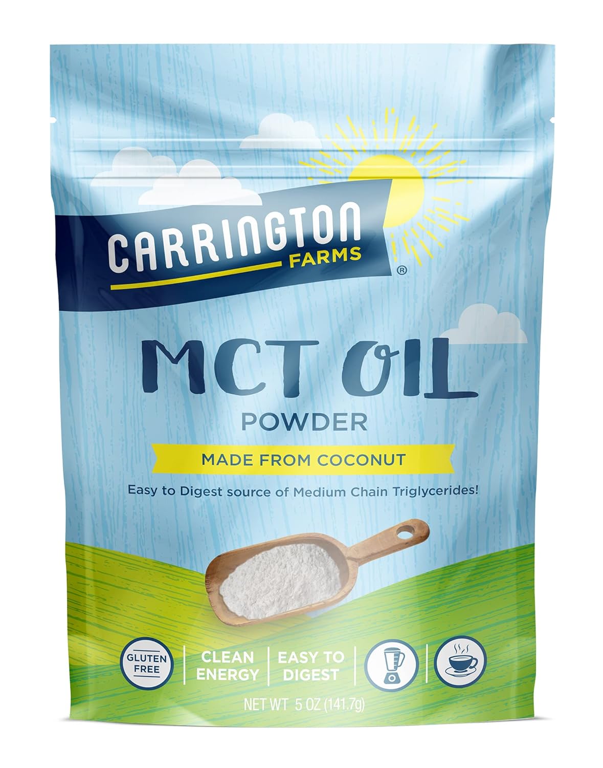 Carrington Farms Organic MCT Oil Powder - Gluten Free, Hexane Free, NON GMO - Keto & Dairy Free